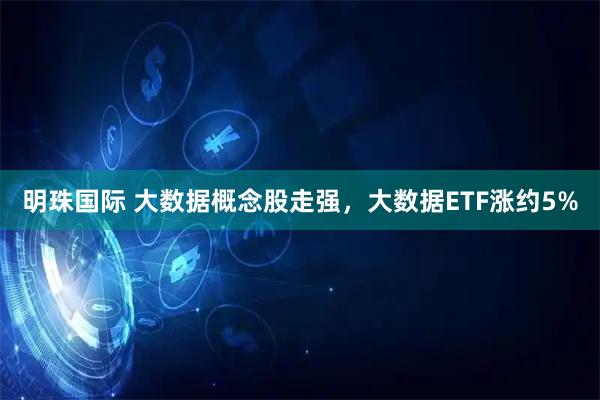明珠国际 大数据概念股走强，大数据ETF涨约5%